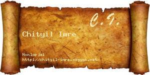 Chityil Imre névjegykártya