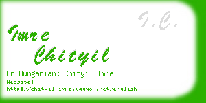 imre chityil business card